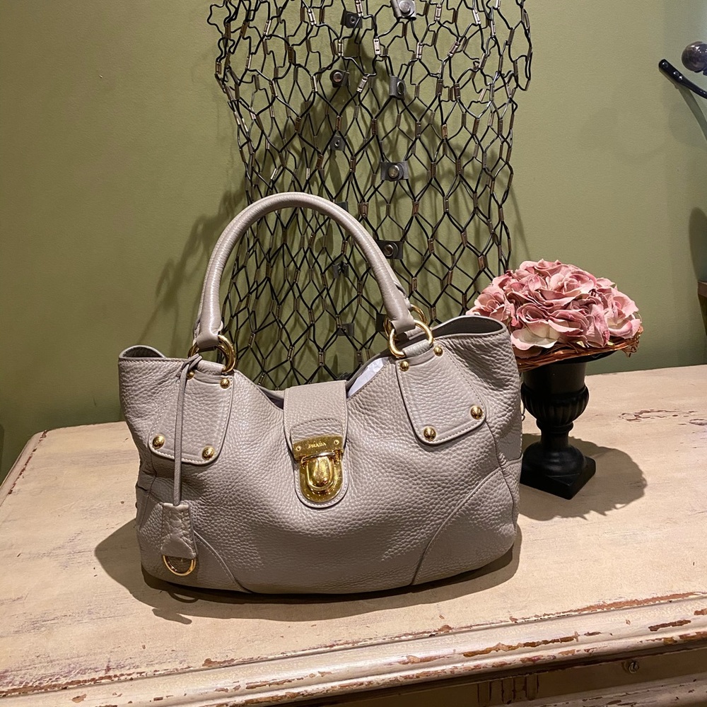 Prada Vitello Daina pebble leather